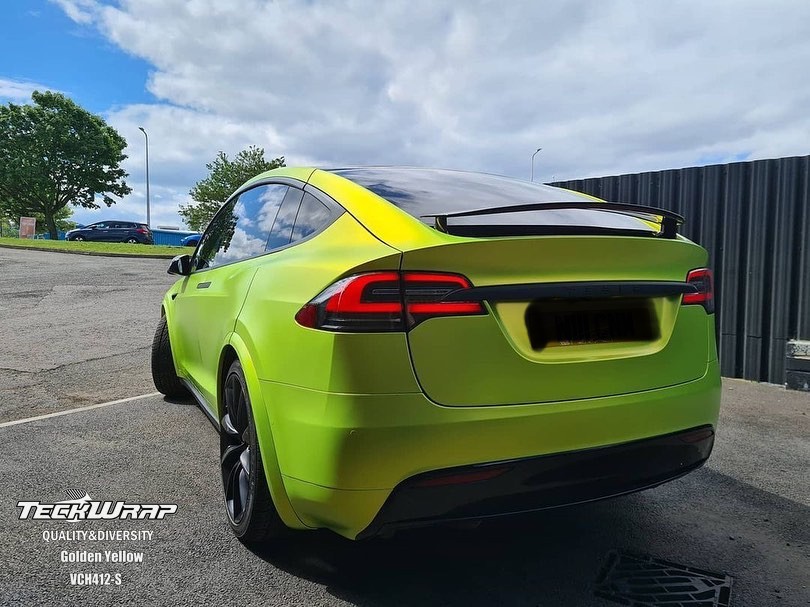 Teckwrap Satin Chrome Lemon Yellow 1.52m x 18m