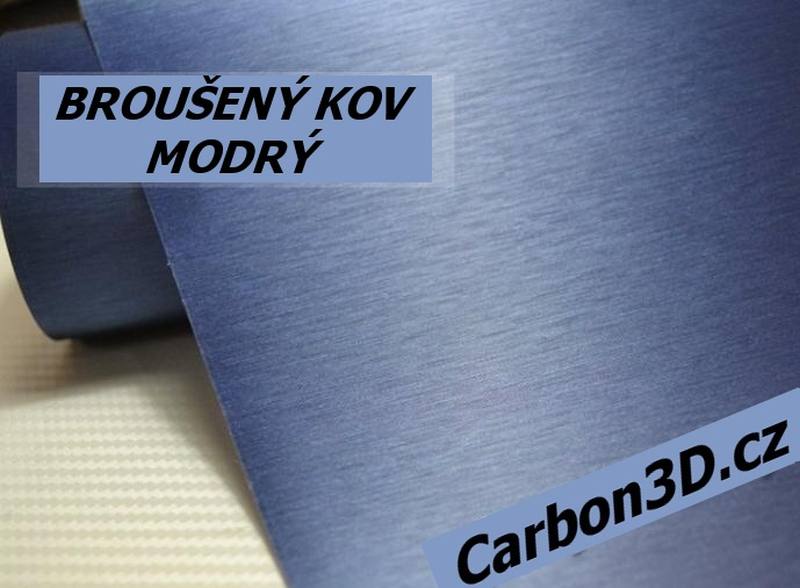 152cm x 10m FOLIE BROUŠENÝ KOV - MODRÝ