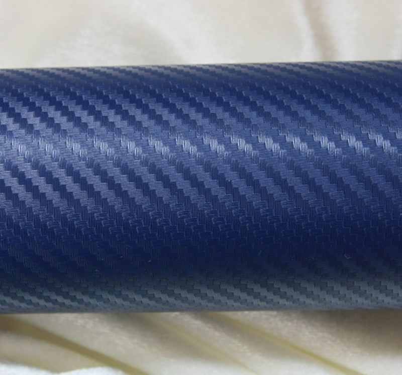 MODRÁ TMAVÁ 3D KARBON FOLIE S KANÁLKY V LEPIDLE 152cm x 10m