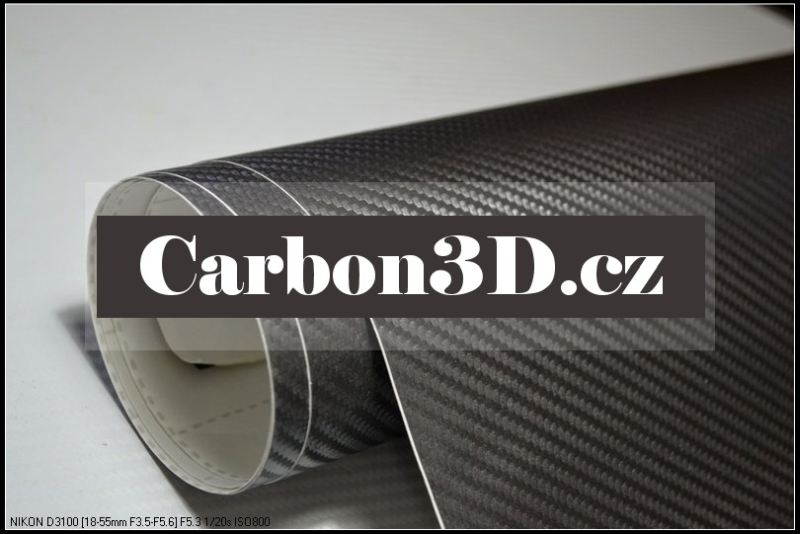 152cm x 25m GRAFIT CARBON KARBON FOLIE 3D - se vzduchovými kanálky
