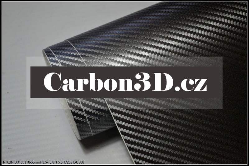 152cm x 25m GRAFIT CARBON KARBON FOLIE 3D - se vzduchovými kanálky
