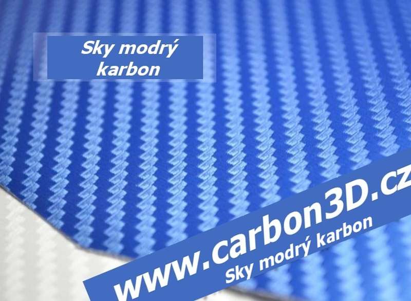 RACING SKY MODRÝ CARBON KARBON 3D 152cm x 8m