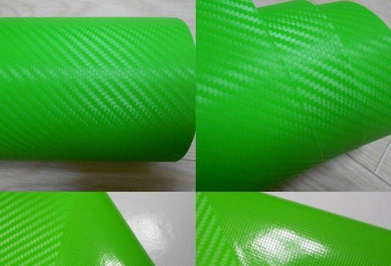 ZELENÁ 3D KARBON CARBON FOLIE S KANÁLKY V LEPIDLE 152cm x 5m