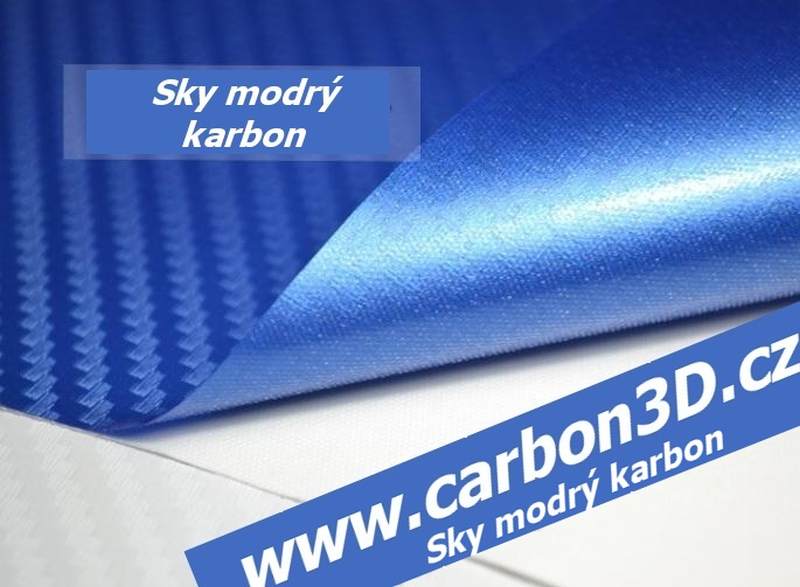 RACING SKY MODRÝ CARBON KARBON 3D 152cm x 8m