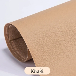 Khaki samolepicí umělá kůže PU 50cm x 135cm