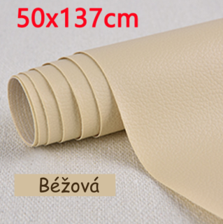 Béžová samolepicí umělá kůže PU 50cm x 135cm