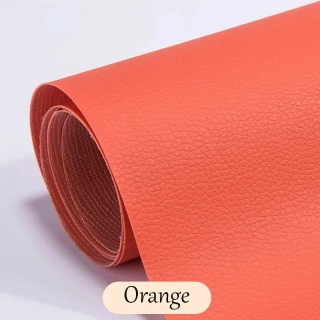 Oranžová samolepicí umělá kůže PU 50cm x 135cm