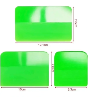 Zelená sada 3ks TPU stěrek na transparentní ochranné folie