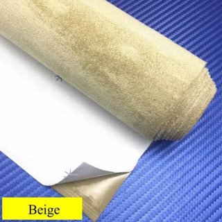 OFF WHITE BEIGE SAMOLEPICÍ LÁTKA (IMITACE BROUŠENÉ KŮŽE ALCANTARA) 149cm x 3m