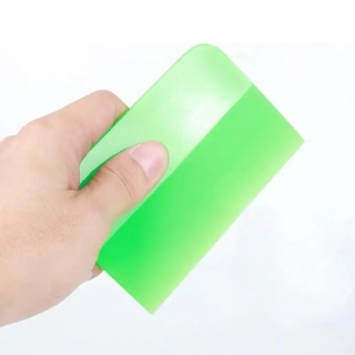 Zelená TPU stěrka na transparentní ochranné folie 12.1cm x 7.6cm