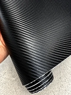Černá karbon elastická samolepicí umělá kůže PU 20cm x 145cm