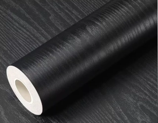 Samolepicí folie černé dřevo 60cm x 5m